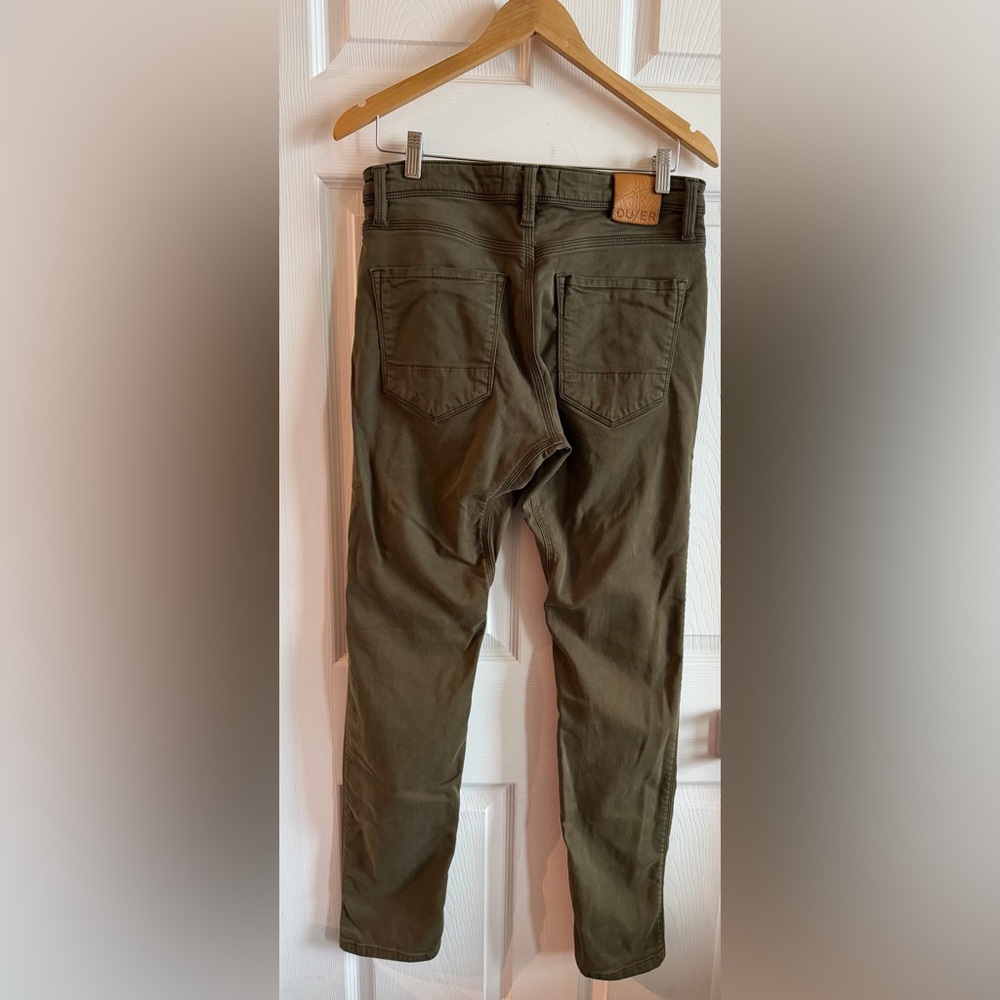DUER Men's Olive Green No Sweat Slim Fit Pants (N2X) - Men's 32x32 - Picture 4 of 8